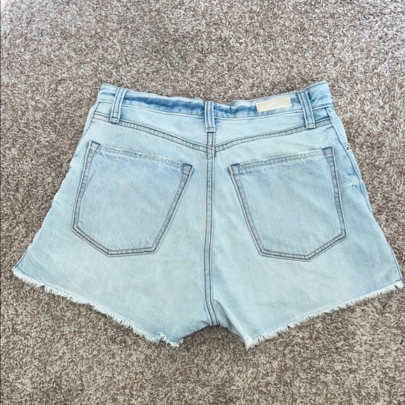 Abercrombie‎ & Fitch Blue Jean Shorts Distressed High-Waisted Size 24 - Picture 5 of 10